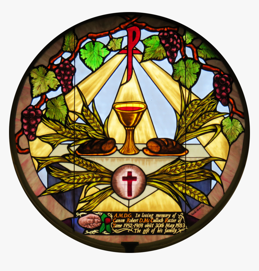 Stained, Glass, Window, Eucharist, Church, Religion - Eucharist Stained Glass Window, HD Png Download, Free Download