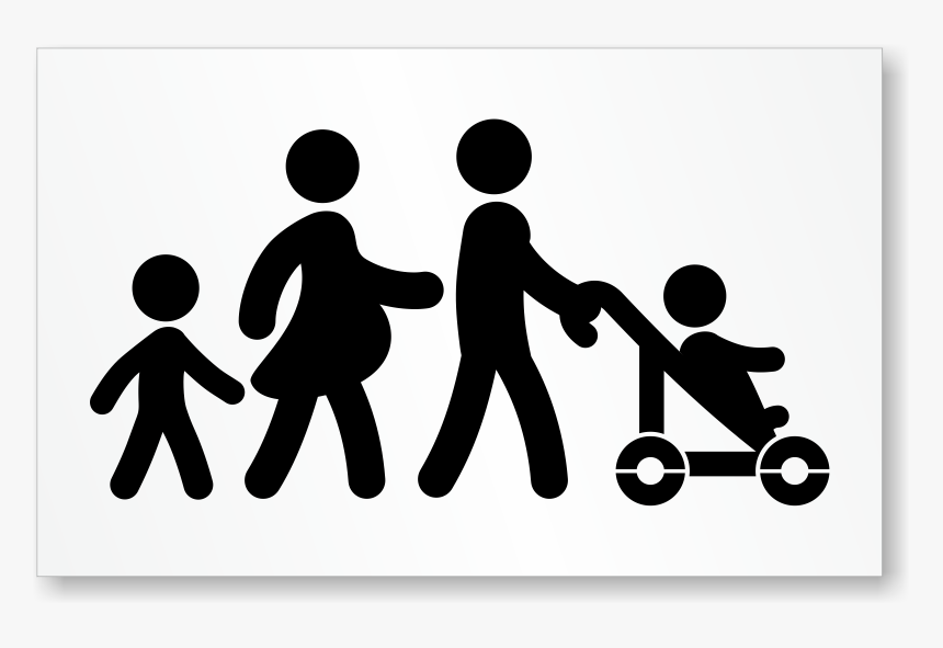 Family Parking Symbol Stencil - Holding Hands, HD Png Download, Free Download