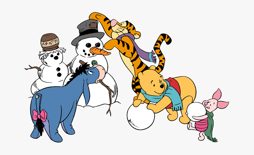 Disney Winter Season Clip Art 3 Disney Clip Art Galore - Winnie The Pooh Snowman, HD Png Download, Free Download