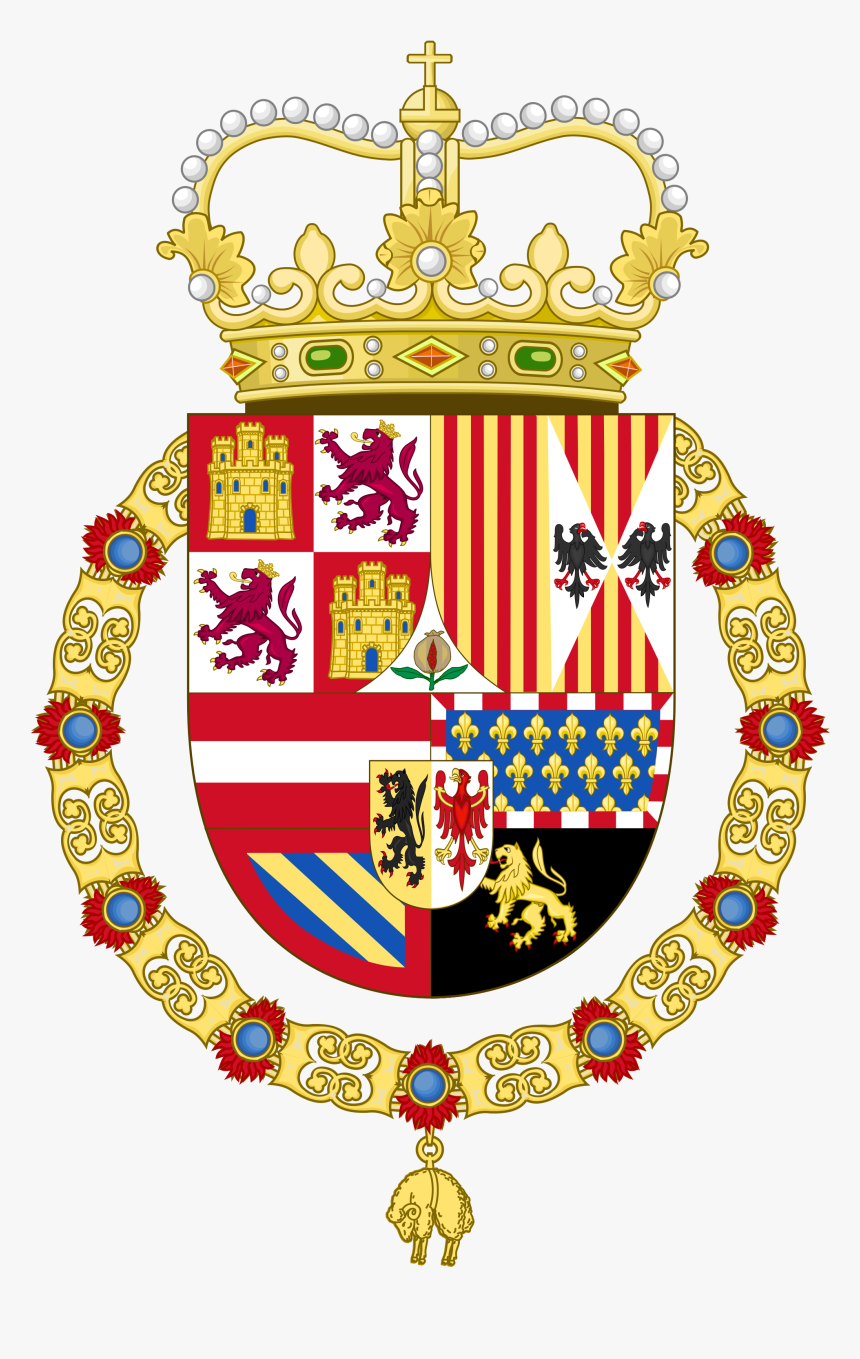 Skull Coat Of Arms Royalty Png - Philip Ii Of Spain Family Crest, Transparent Png, Free Download