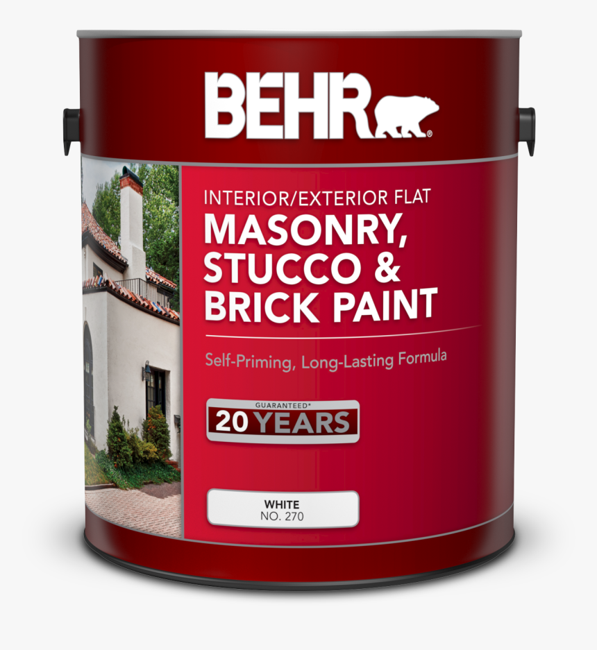 Can Of Behr Masonry, Stucco & Brick Paint - Behr Masonry Stucco And Brick Paint, HD Png Download, Free Download