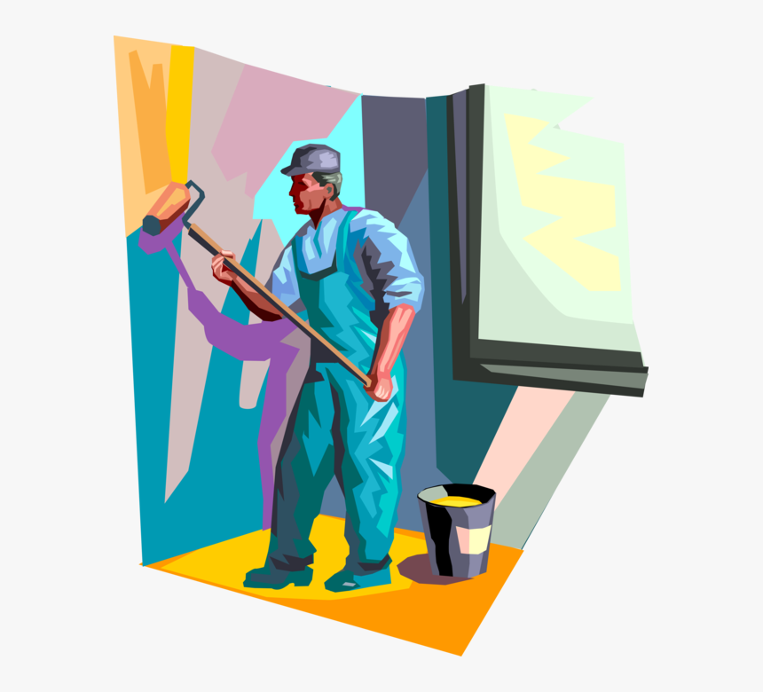 Vector Illustration Of Home Renovation And Decoration - Home Painting Vector Png, Transparent Png, Free Download