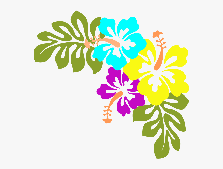 Flowers Clip Art At - Luau Flowers Clip Art, HD Png Download, Free Download