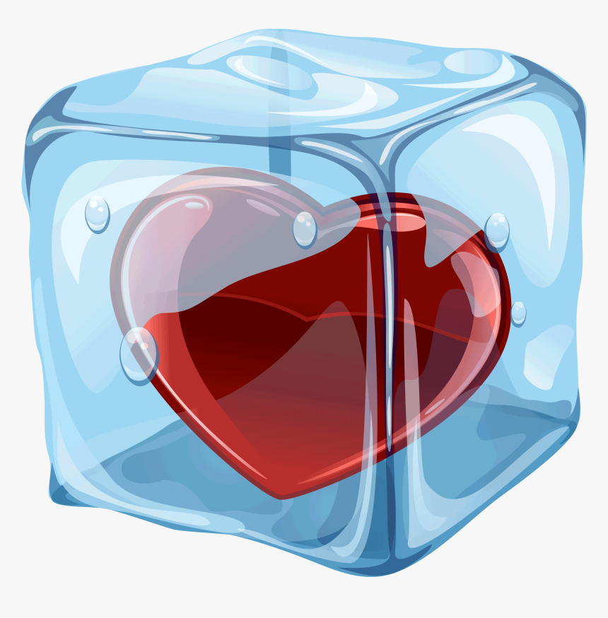 Heart In Ice Cube Png Clipart - Ice Cube Water, Transparent Png, Free Download