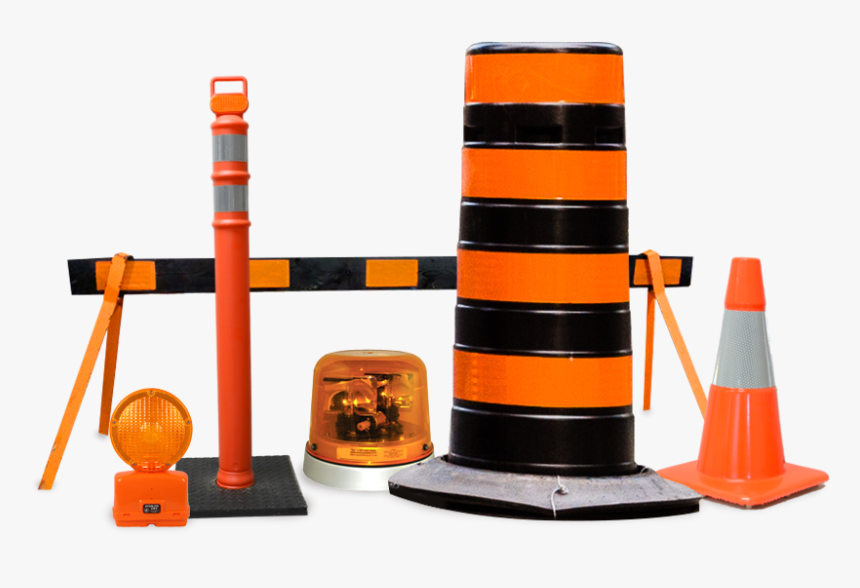 Pylons, Barrels, Barricades, Warning Lights - Barrel Pylons, HD Png Download, Free Download