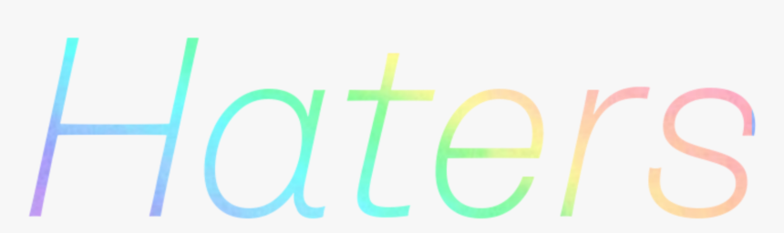 #new #sticker #haters #png #arcoiris #letras #tumblr - Parallel, Transparent Png, Free Download