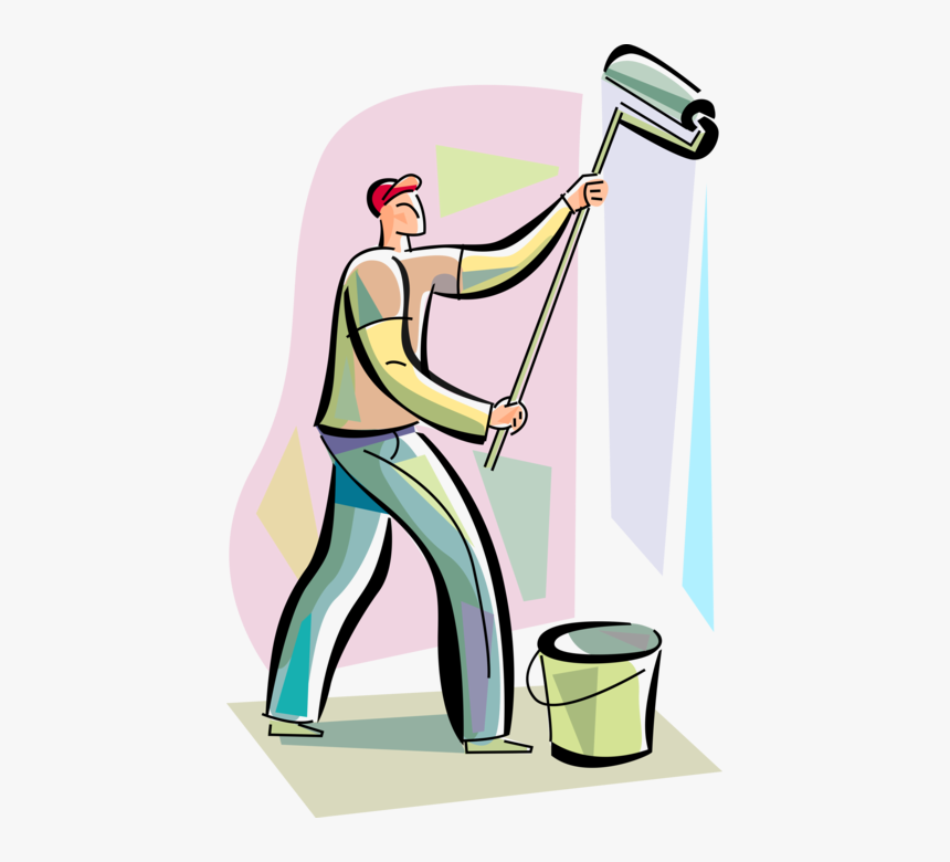 Vector Illustration Of Home Renovation And Decoration - Paint The Wall Vector Png, Transparent Png, Free Download