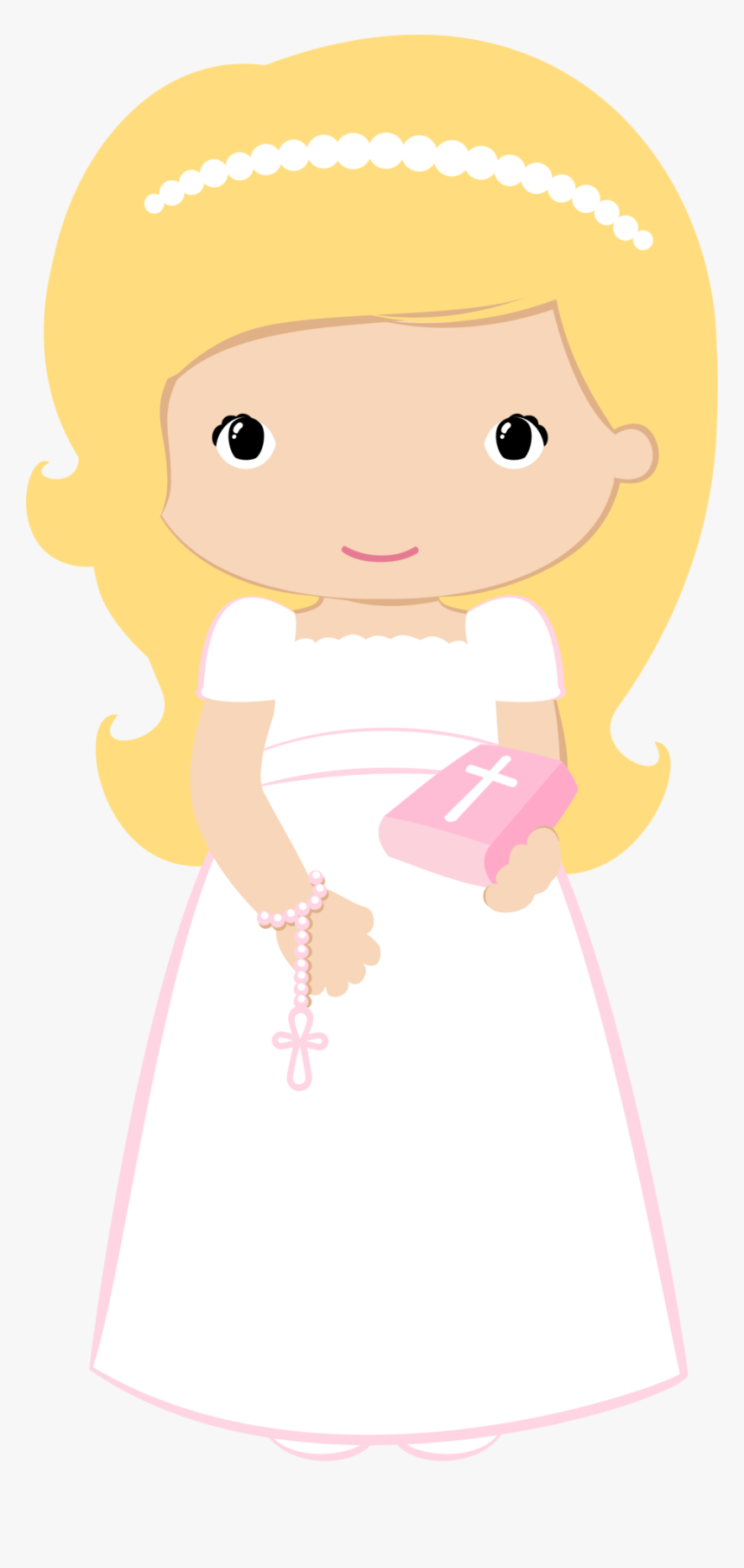 Clip Art First Communion Girl - Clipart Comunion Png Girl, Transparent Png, Free Download
