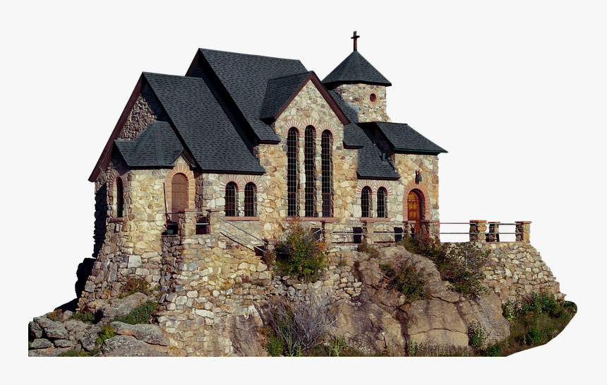 Church, Rock, Isolated, Mountain, Chapel, Church Window - Chapel On The Rock, HD Png Download, Free Download