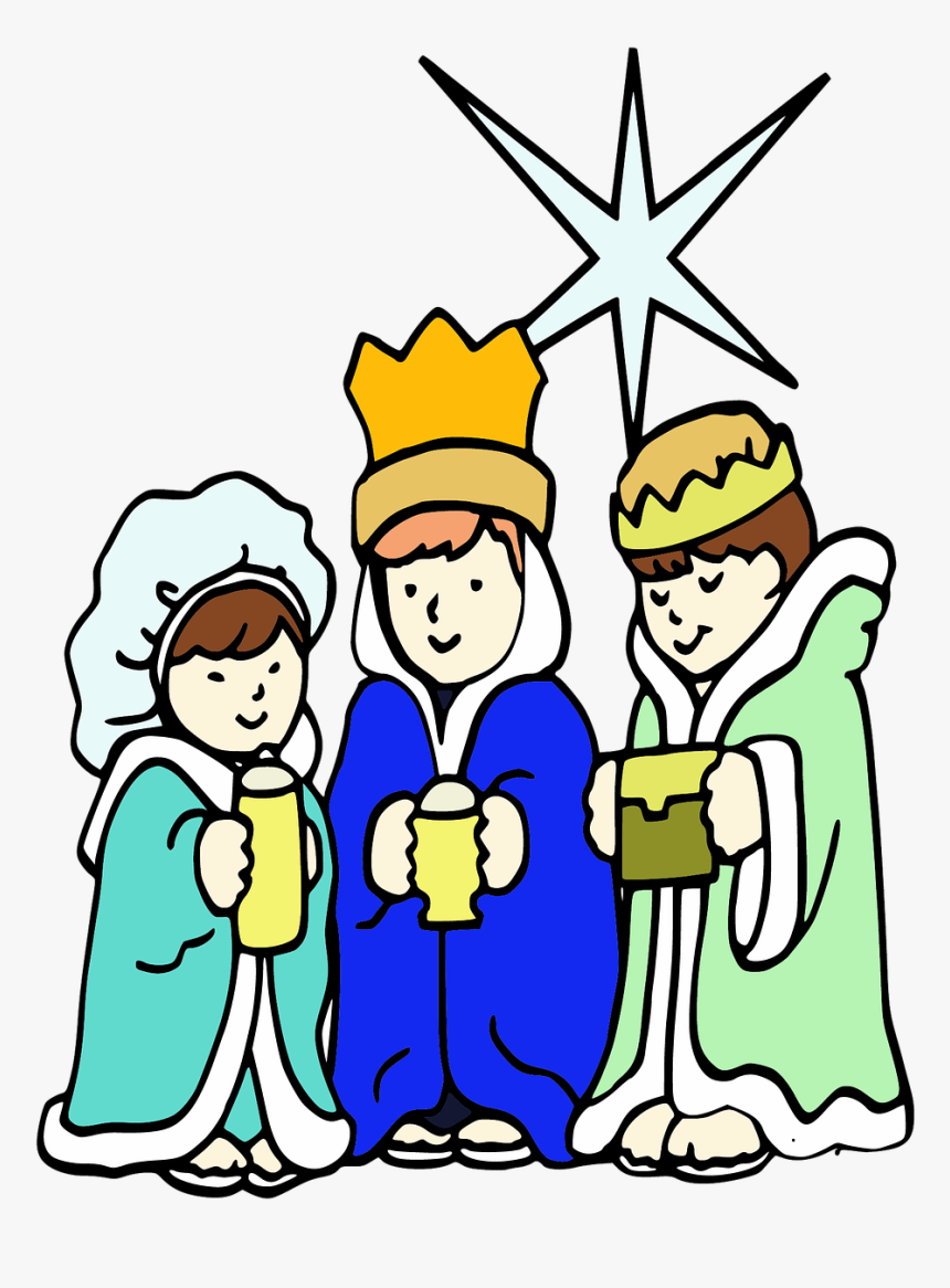 Reis Magos Christmas Star Of Bethlehem - Religious Christmas Free Color Pages, HD Png Download, Free Download