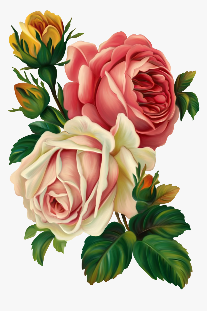 Papirolas Coloridas Flores De - Victorian Roses, HD Png Download, Free Download