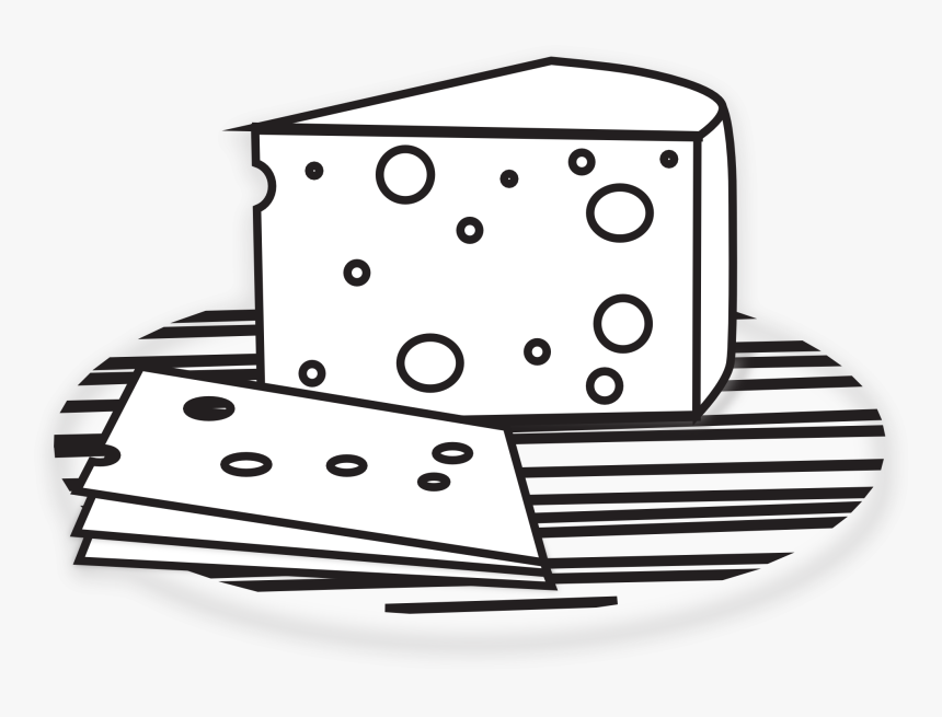 Wine And Cheese Png Black And White - Black And White Images Of Cheese, Transparent Png, Free Download
