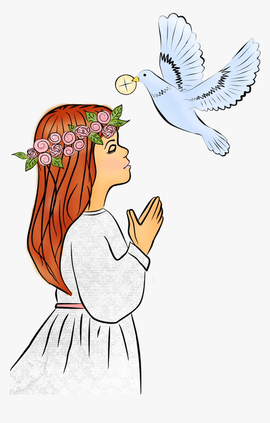 Digi Stemple By Alicecreations - First Holy Communion Angel, HD Png Download, Free Download