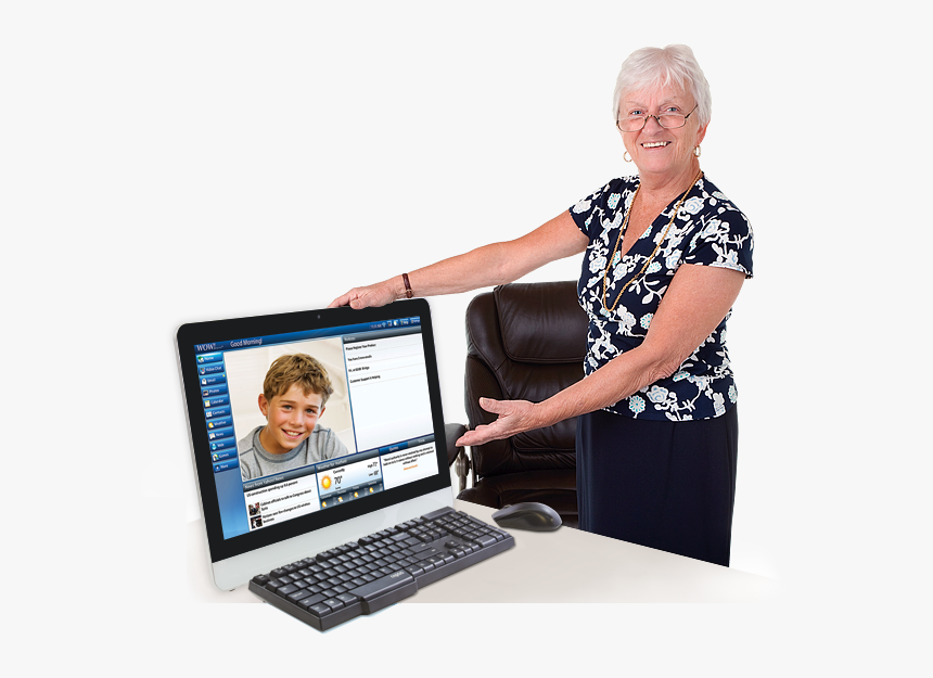 Old Lady - Old Lady Computer Png, Transparent Png, Free Download