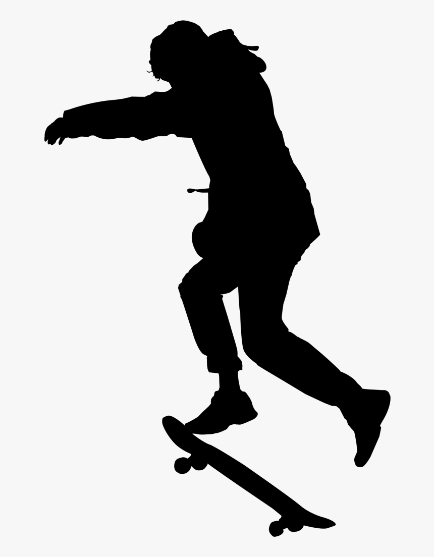Skateboard Black & White - Kickflip, HD Png Download, Free Download
