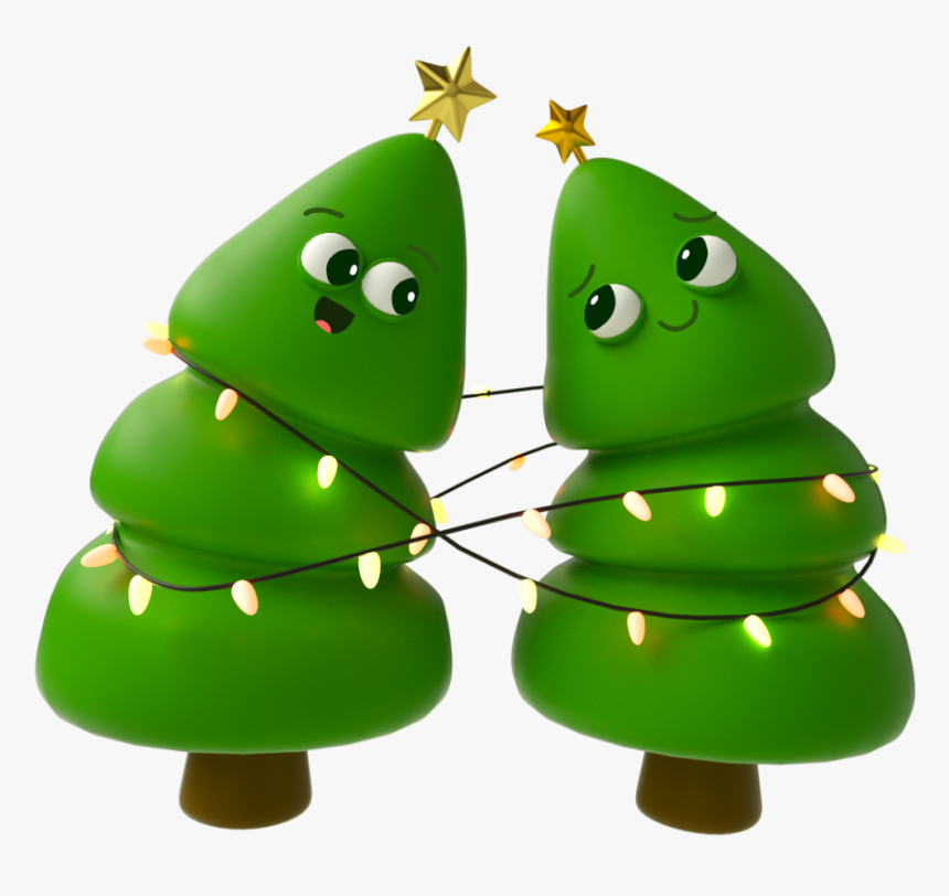 Christmas Tree Cartoon C4d, HD Png Download, Free Download