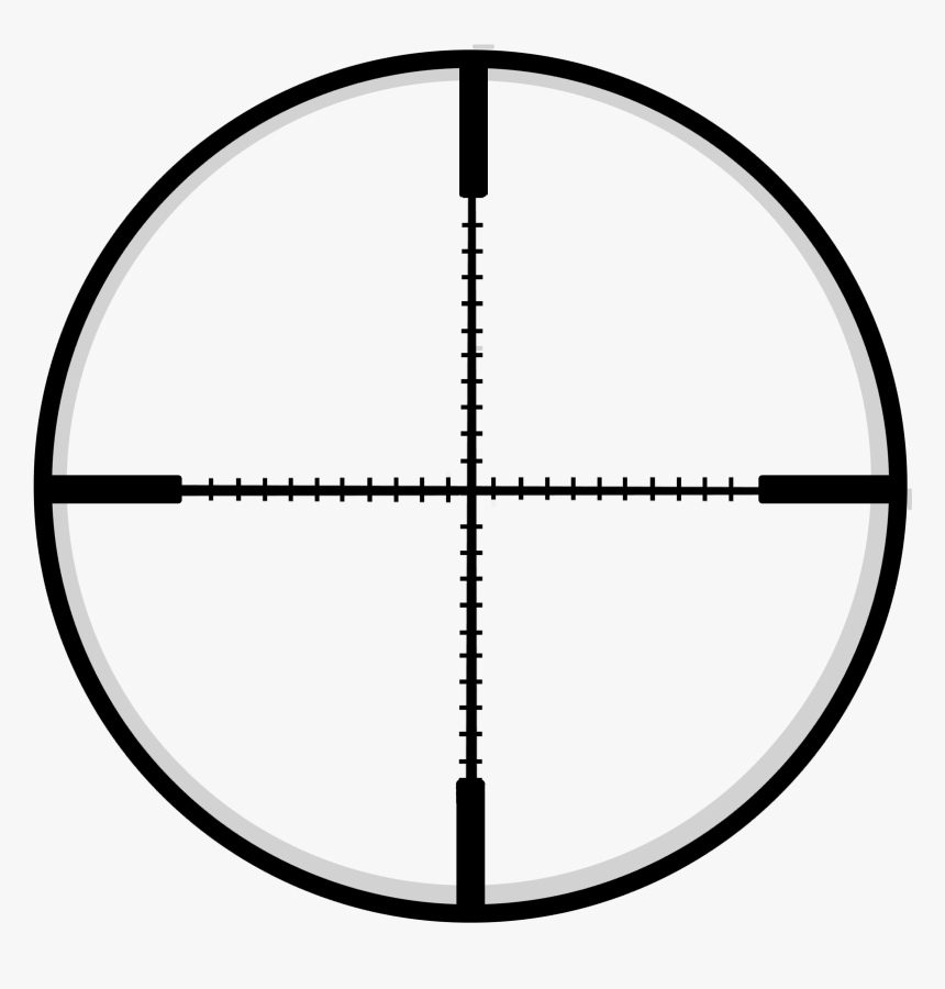 Rifle Scope Crosshairs Png - Transparent Background Gun Scope Vector, Png Download, Free Download