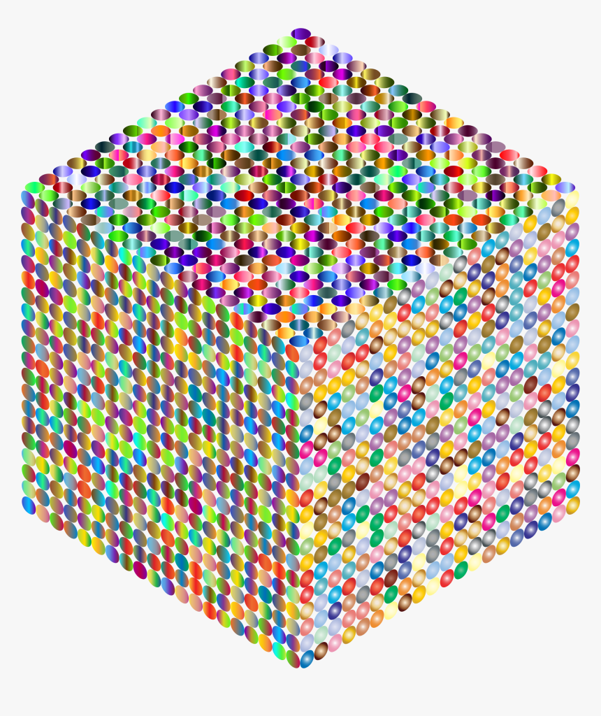 Prismatic Isometric Circles Cube Clip Arts, HD Png Download, Free Download