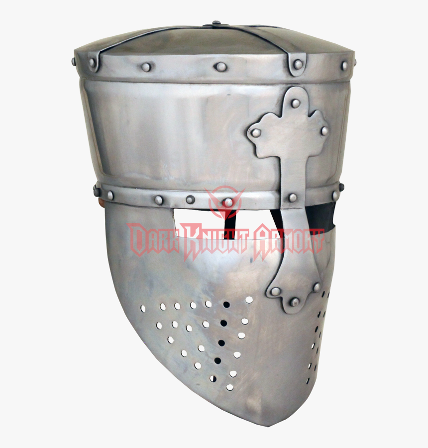 Templar Mask Great Helm - Medieval Flat Top Helm, HD Png Download, Free Download