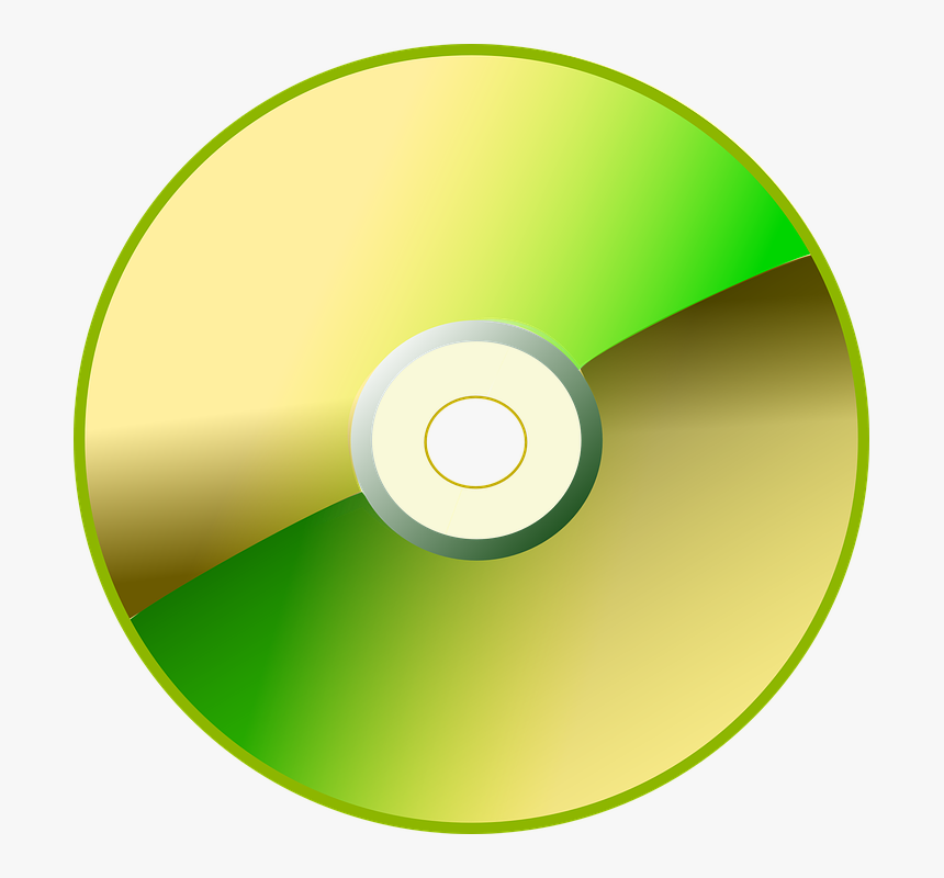 Compact Disk Free Download Png - Green Disc, Transparent Png, Free Download