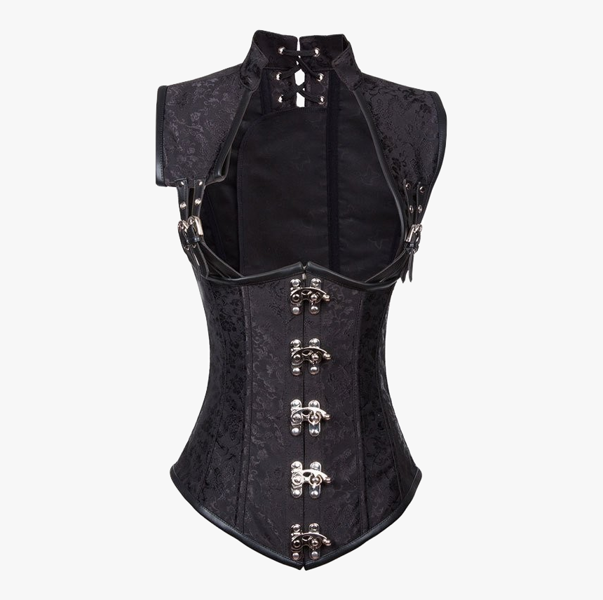 Steel Boned Gothic Corset - Collared Corset, HD Png Download, Free Download