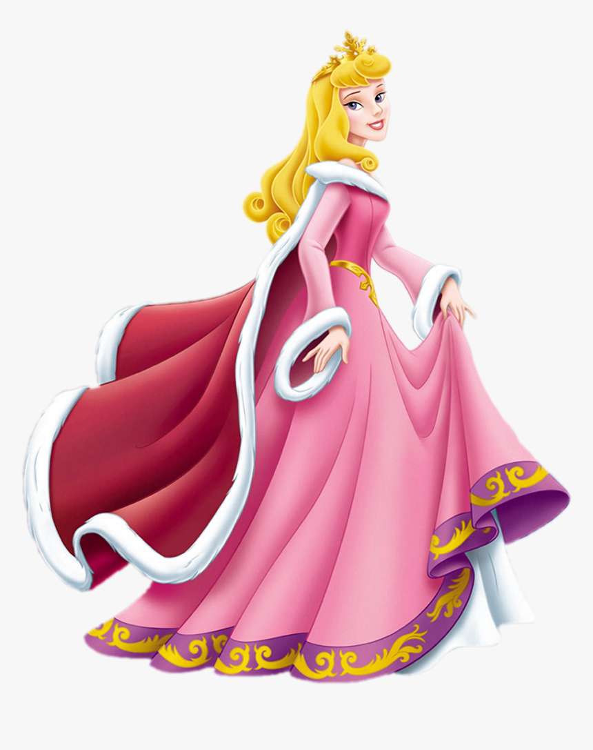 Aurora Clipart - Disney Princess In Winter Dress, HD Png Download - kindpng...