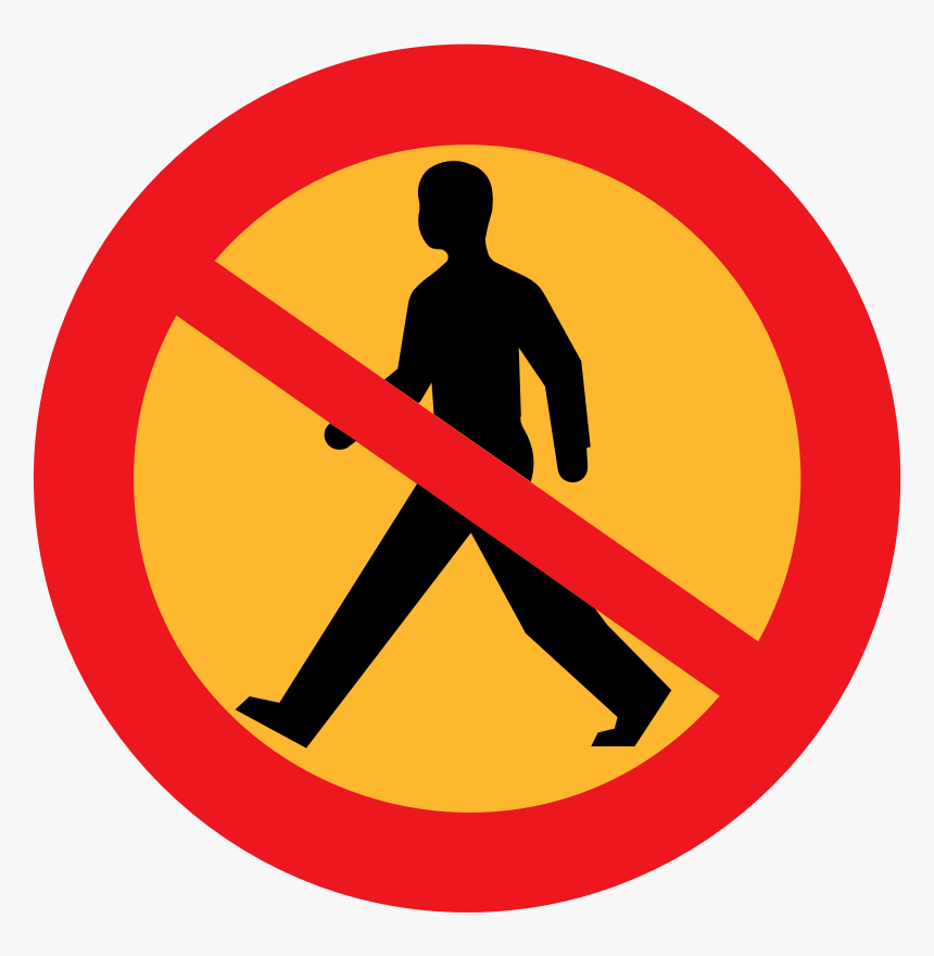 No Walking Sign, HD Png Download, Free Download