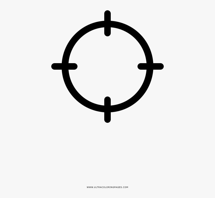 Crosshair Coloring Page - Crosshair Vector, HD Png Download, Free Download