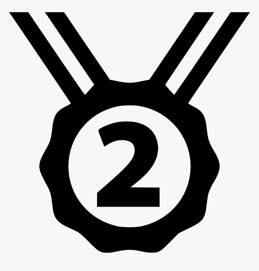 Number Two Medal Second - Number Icon Png, Transparent Png, Free Download