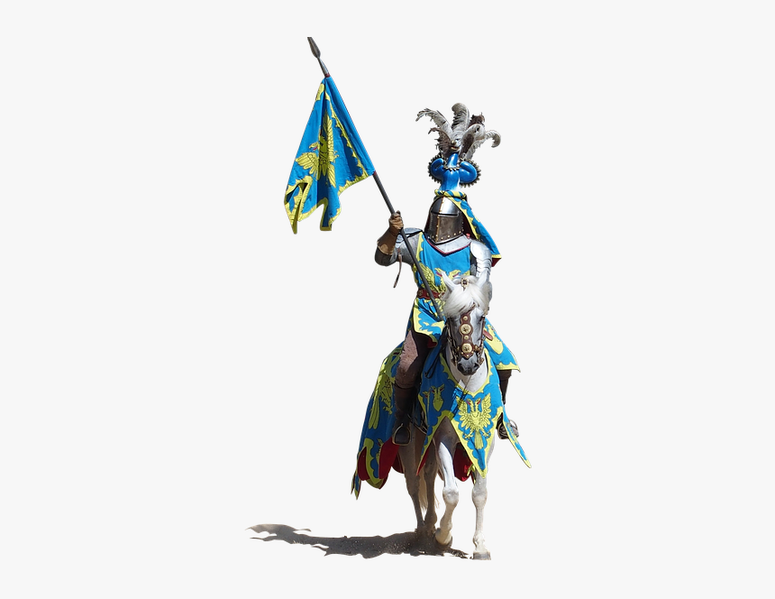 Knight, Armor, Medieval, Flag, Historical, Helmet - Knight, HD Png Download, Free Download