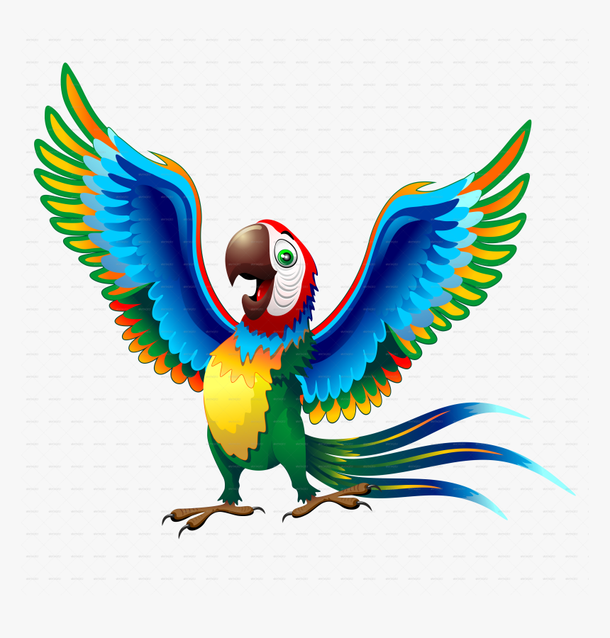Cartoon Parrot Transparent Background, HD Png Download, Free Download