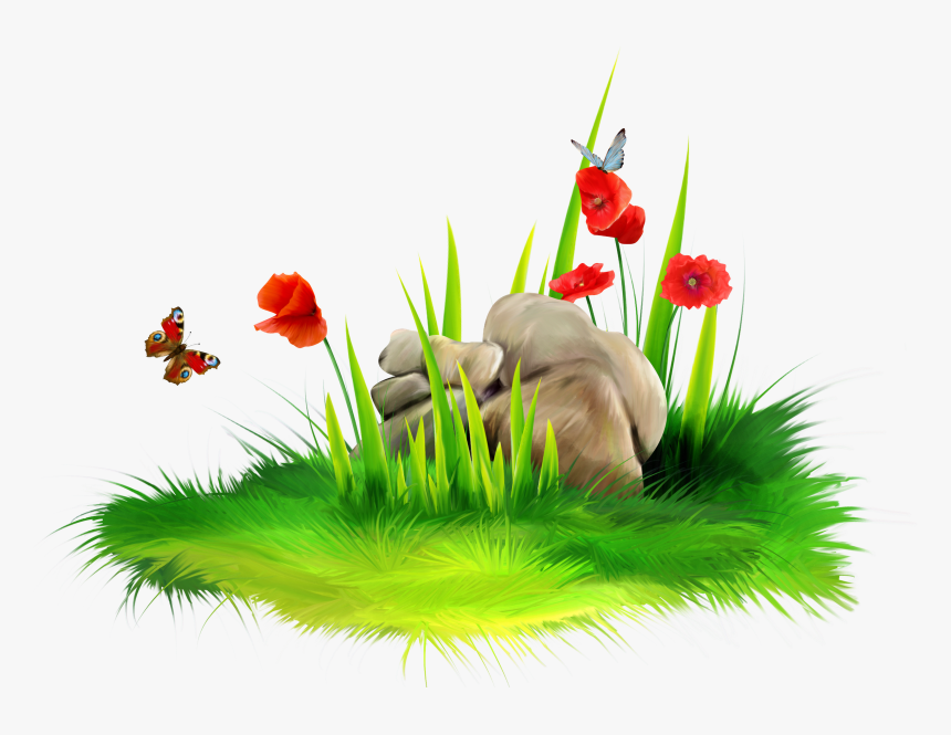 Transparent Corel Draw Clipart Collection - Grass With Flower Png, Png Download, Free Download
