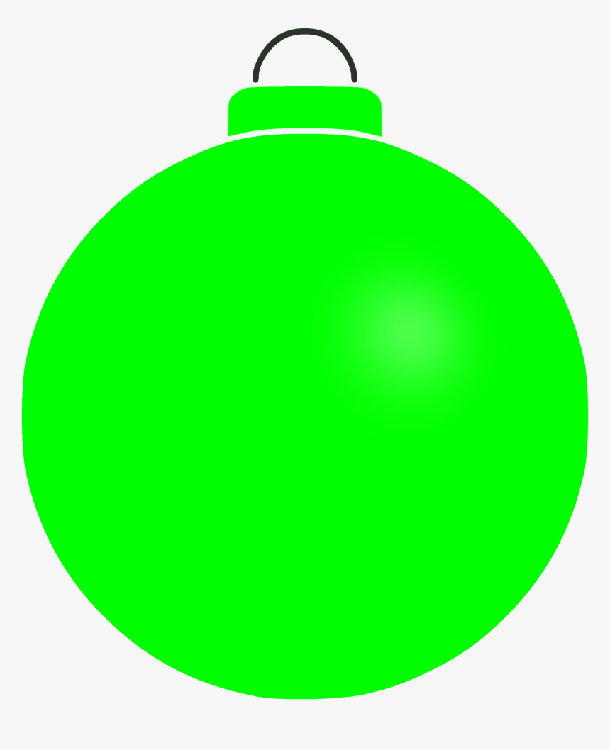 Plain Christmas Bauble Clip Art - All Green Bauble Clipart, HD Png Download, Free Download