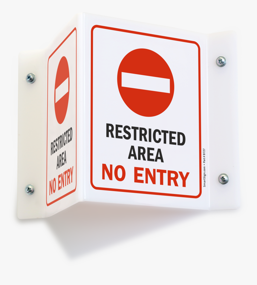 Restricted Area No Entry Sign - Sign, HD Png Download, Free Download