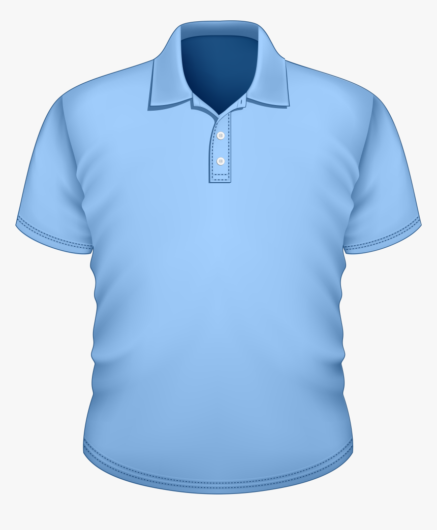 Blank T Shirt Png - Blue Polo Shirt Clipart, Transparent Png, Free Download