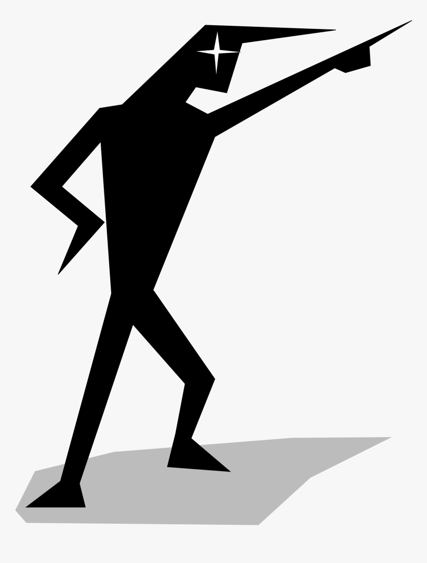 Clip Art Angry Stickman - Stick Figure Pointing Png, Transparent Png, Free Download
