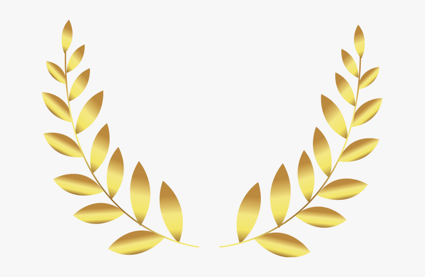 Golden Two Leaf Badge - Gold Leaf Png Badge, Transparent Png, Free Download