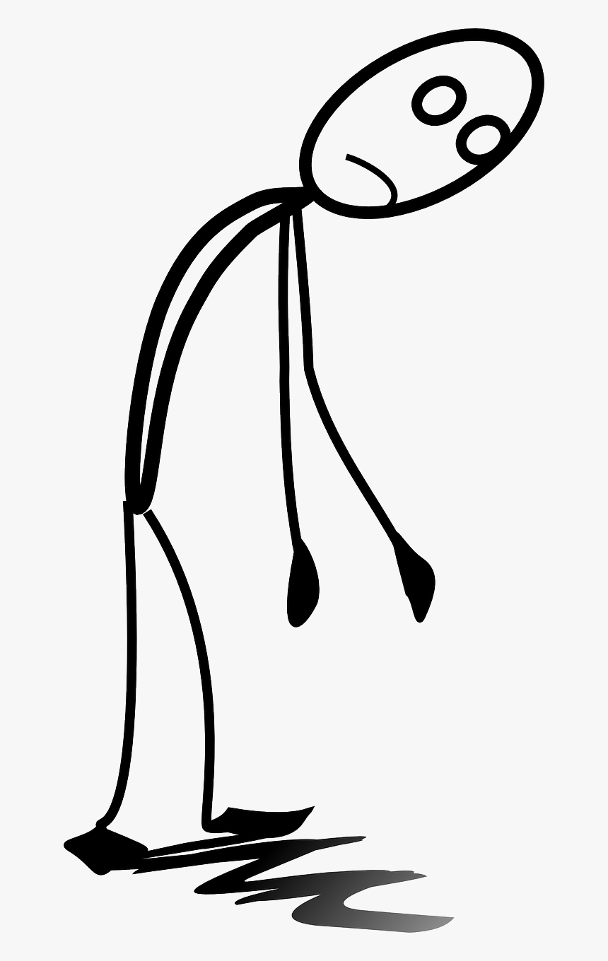 Sad Stick Figure Png, Transparent Png, Free Download