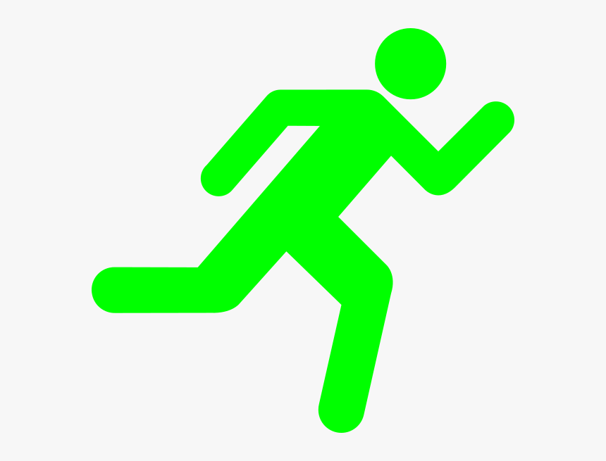 Clip Art Green Stickman - Running Stick Figure, HD Png Download, Free Download