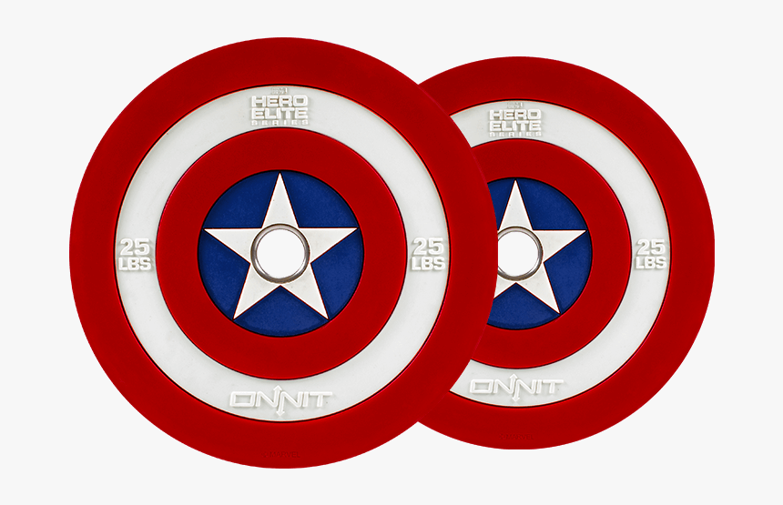 Captain America Shield Barbell Plates - Escudo Capitan America .png, Transparent Png, Free Download