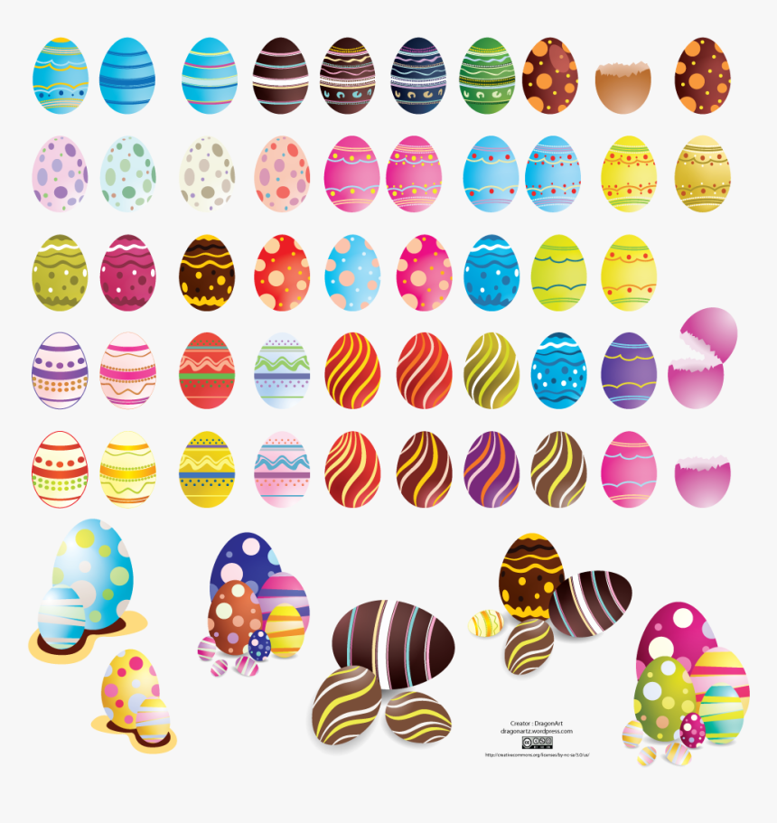 Vector Easter Eggs Set2 Cs By Dragonart - Design A Easter Egg, HD Png Download, Free Download