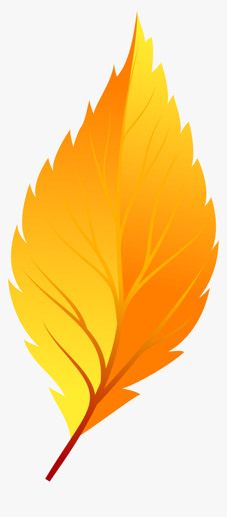 Yellow Autumn Leaf Png Clip Art - Fall Leaf Png Clipart, Transparent Png, Free Download