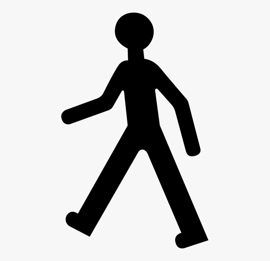 Vector Graphics Clip Art Silhouette Portable Network - Transparent Pedestrian Clipart, HD Png Download, Free Download