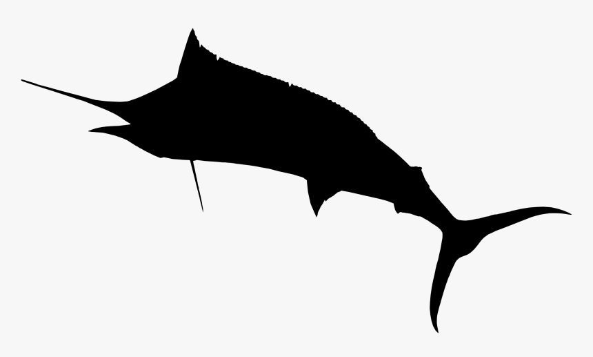 Dolphin Clip Art Fauna Silhouette Fish - Atlantic Blue Marlin, HD Png Download, Free Download
