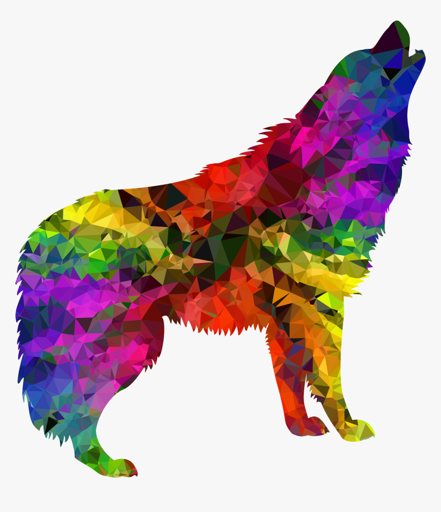 Colorful Wolf Png, Transparent Png, Free Download