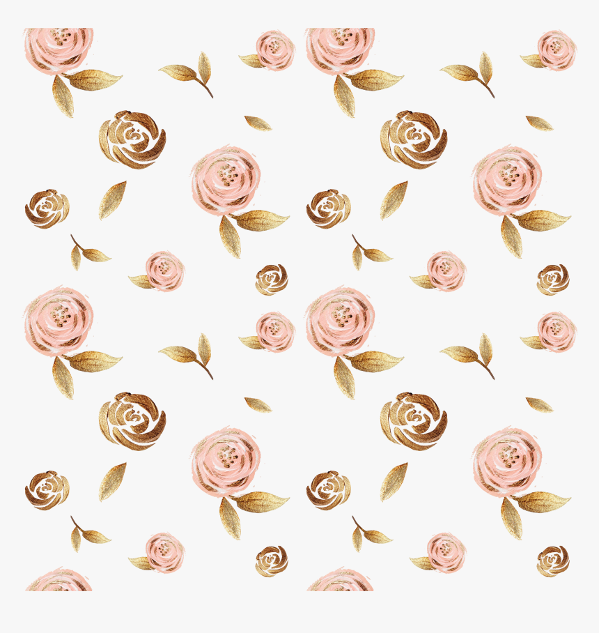 Gold Leaf Background - Rose Gold Flowers Background, HD Png Download, Free Download