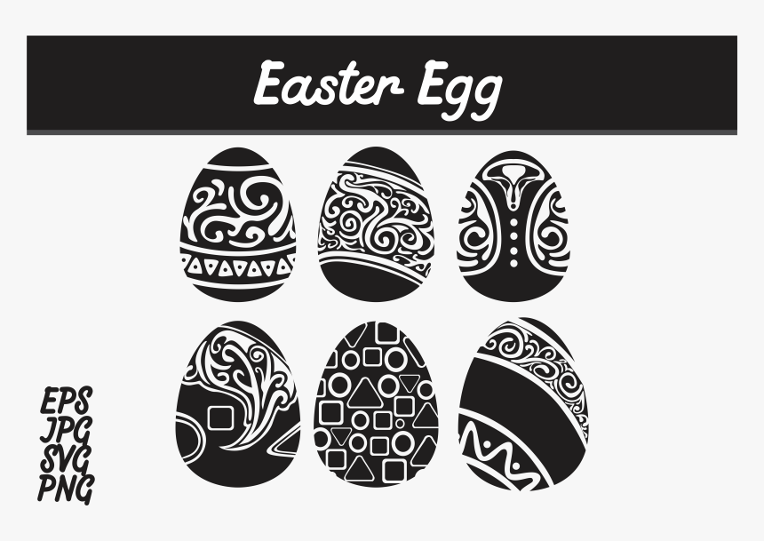 Easter Egg Set Svg Vector Image Bundle Graphic By Arief - Batik Mega Mendung Png, Transparent Png, Free Download