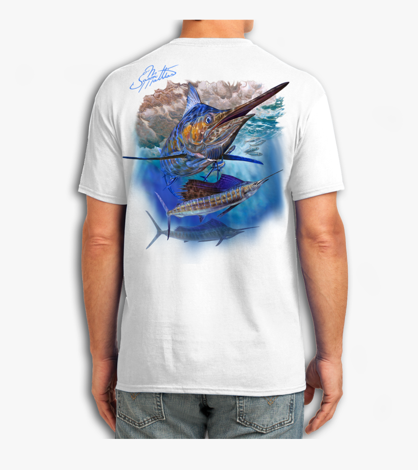 Blue Marlin Sailfish Cotton Feel Tech , Png Download, Transparent Png, Free Download