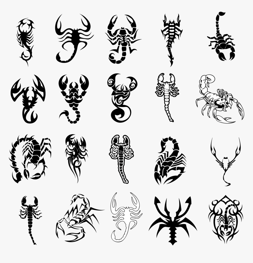 Tattoo Art Scorpion Idea Biomechanical Vector Clipart - Zodiac Sign Tattoo Scorpio, HD Png Download, Free Download
