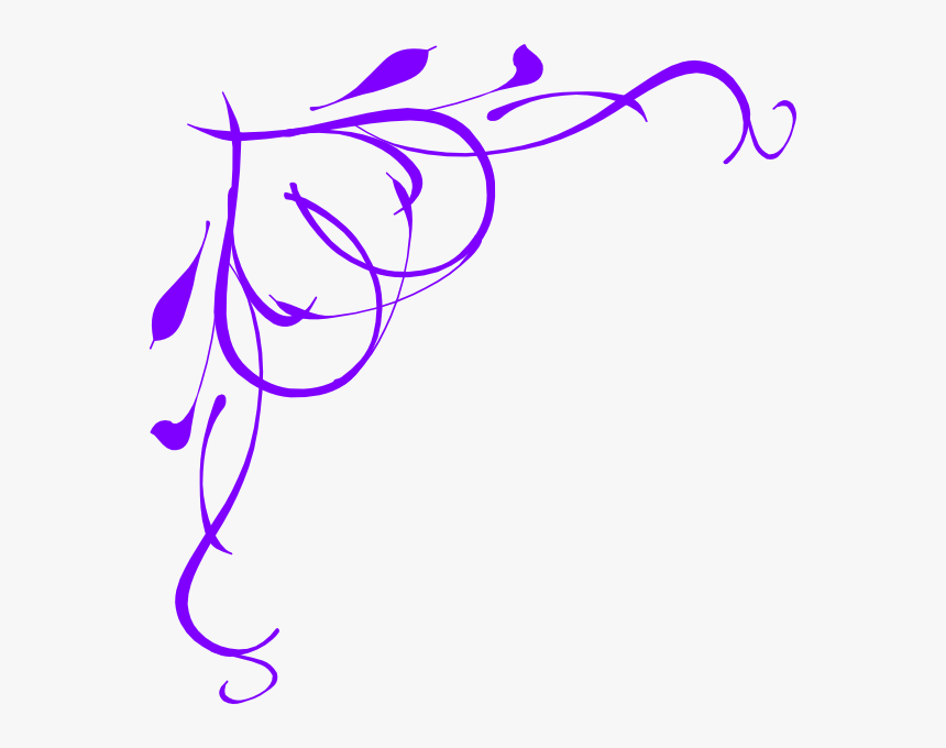 Flourish Clipart Underlines - Border Design Blue And Pink, HD Png Download, Free Download
